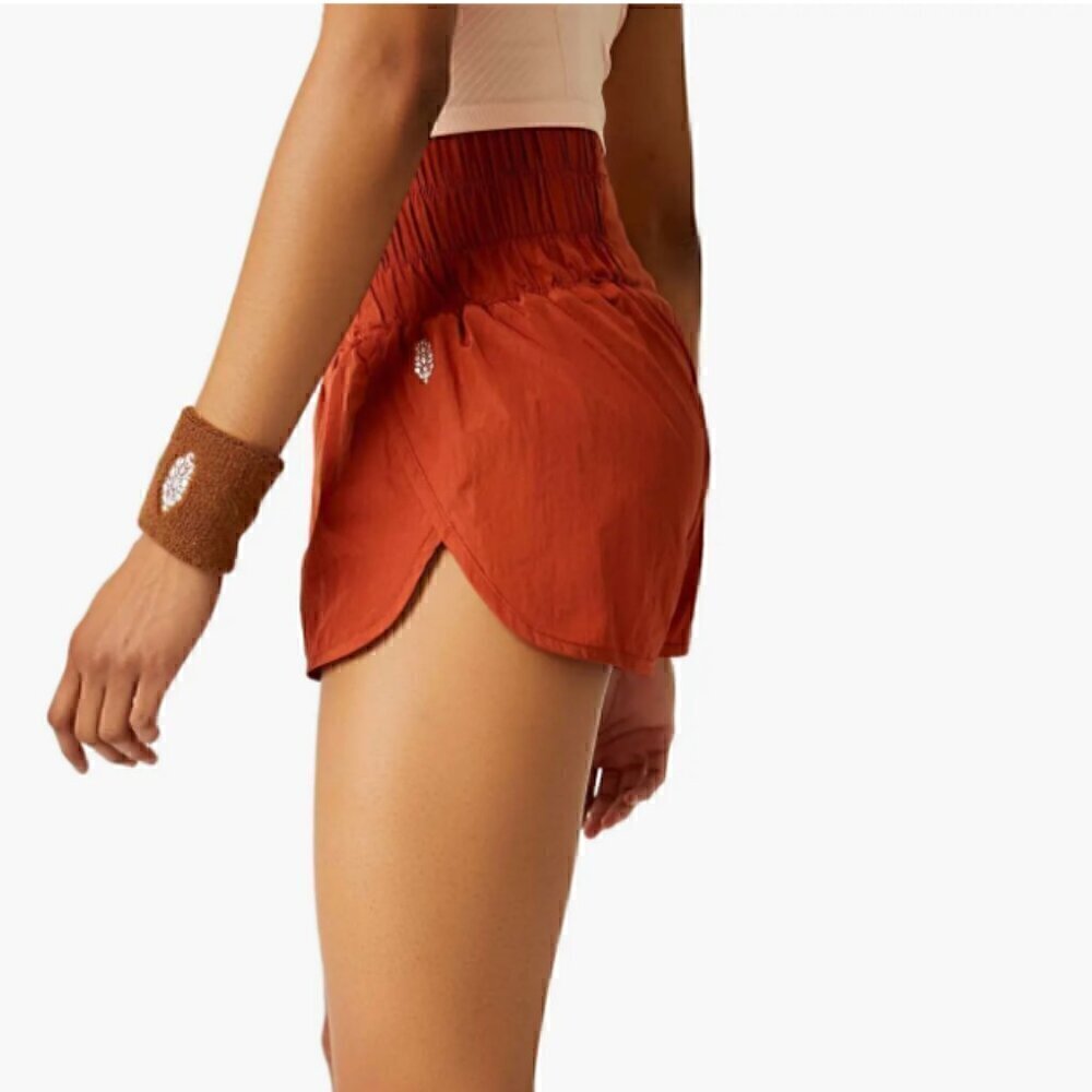 #5 NWOT Free People Movement The Way Home Short In Red Earth - Picture 8 of 9